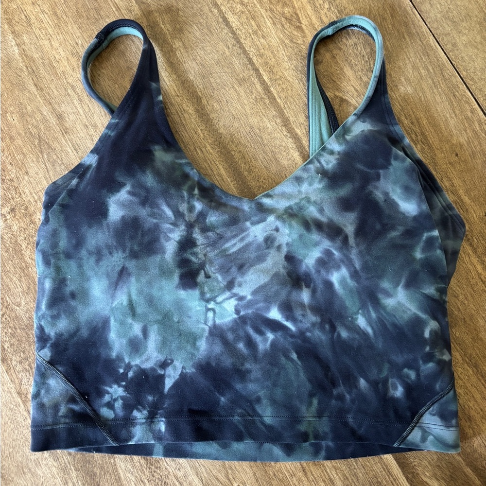 Lululemon Align Tank Diamond Dye Silver Blue Tidewater Teal Graphite Grey sz 8